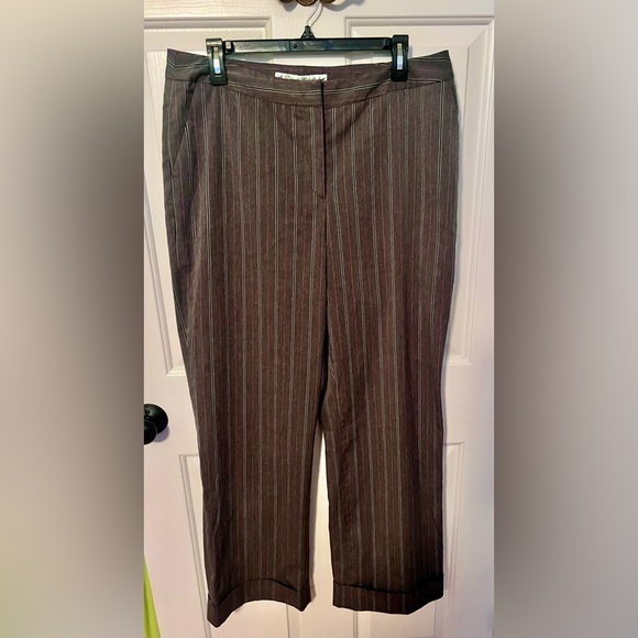 David Brooks Charcoal Pinstripe Dress Pants - Picture 2 of 7